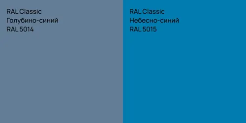 RAL 5014 Голубино-синий vs RAL 5015 Небесно-синий