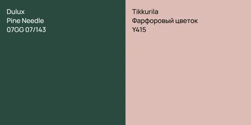 07GG 07/143 Pine Needle vs Y415 Фарфоровый цветок