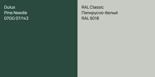 07GG 07/143 Pine Needle vs RAL 9018 Папирусно-белый