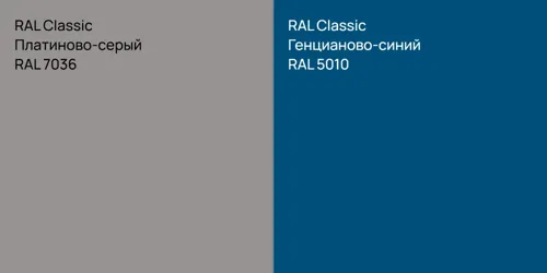 RAL 7036 Платиново-серый vs RAL 5010 Генцианово-синий