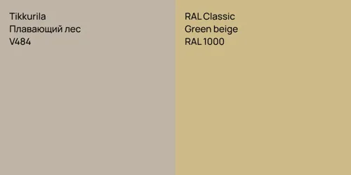 V484 Плавающий лес vs RAL 1000  Green beige