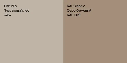 V484 Плавающий лес vs RAL 1019 Серо-бежевый