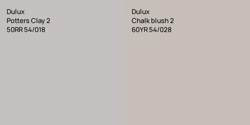 50RR 54/018 Potters Clay 2 vs 60YR 54/028 Chalk blush 2