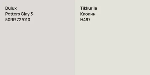 50RR 72/010 Potters Clay 3 vs H497 Каолин