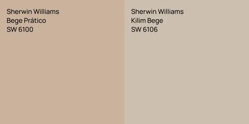 SW 6100 Practical Beige vs SW 7511 Bungalow Beige
