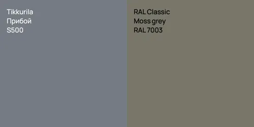 S500 Прибой vs RAL 7003 Moss grey