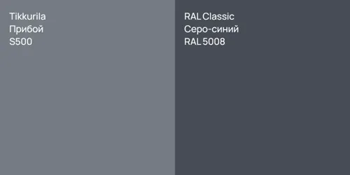 S500 Прибой vs RAL 5008 Серо-синий