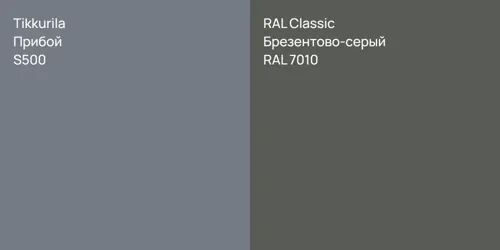 S500 Прибой vs RAL 7010 Брезентово-серый
