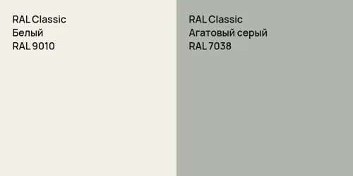 RAL 9010 Белый vs RAL 7038 Агатовый серый