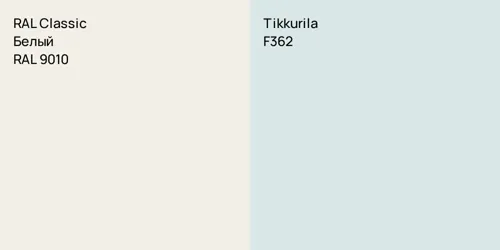 RAL 9010 Белый vs F362 