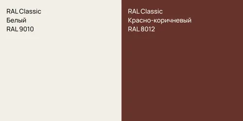 RAL 9010 Белый vs RAL 8012 Красно-коричневый