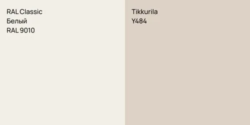 RAL 9010 Белый vs Y484 