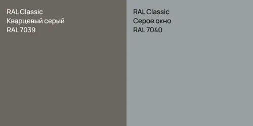 RAL 7039 Кварцевый серый vs RAL 7040 Серое окно