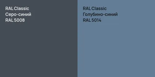 RAL 5008 Серо-синий vs RAL 5014 Голубино-синий