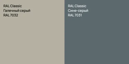 RAL 7032 Галечный серый vs RAL 7031 Сине-серый