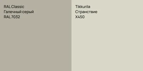 RAL 7032 Галечный серый vs X450 Странствие