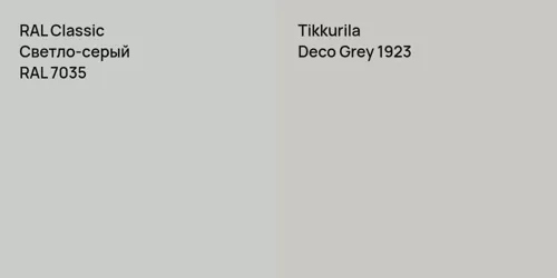 RAL 7035 Светло-серый vs Deco Grey 1923 null