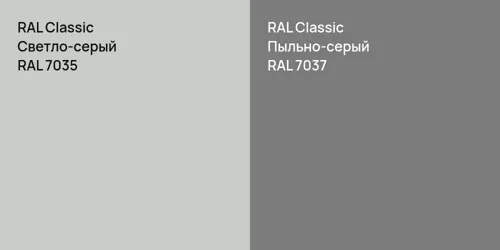 RAL 7035 Светло-серый vs RAL 7037 Пыльно-серый