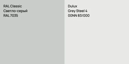 RAL 7035 Светло-серый vs 00NN 83/000 Grey Steel 4