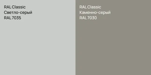 RAL 7035 Светло-серый vs RAL 7030 Каменно-серый