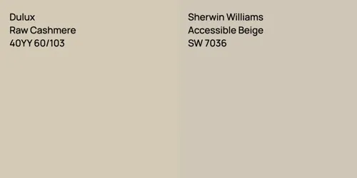 40YY 60/103 Raw Cashmere vs SW 7036 Accessible Beige