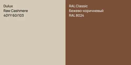 40YY 60/103 Raw Cashmere vs RAL 8024 Бежево-коричневый