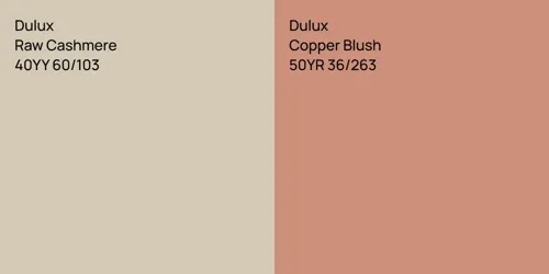 40YY 60/103 Raw Cashmere vs 50YR 36/263 Copper Blush