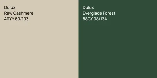 40YY 60/103 Raw Cashmere vs 88GY 08/134 Everglade Forest