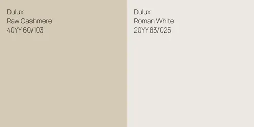 40YY 60/103 Raw Cashmere vs 20YY 83/025 Roman White