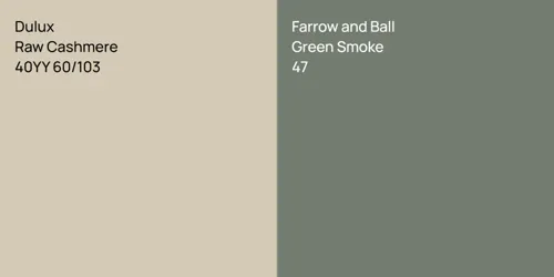 40YY 60/103 Raw Cashmere vs 47 Green Smoke