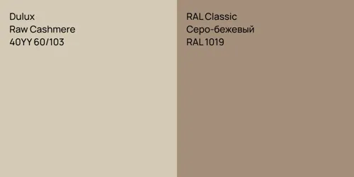 40YY 60/103 Raw Cashmere vs RAL 1019 Серо-бежевый