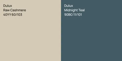 40YY 60/103 Raw Cashmere vs 90BG 11/101 Midnight Teal