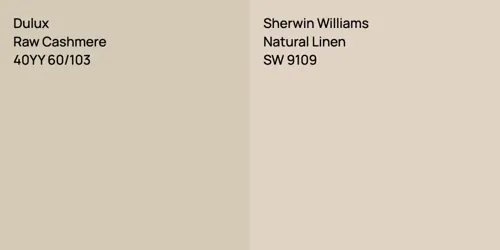 40YY 60/103 Raw Cashmere vs SW 9109 Natural Linen