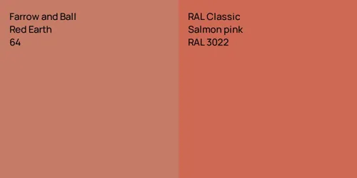 64 Red Earth vs RAL 3022  Salmon pink