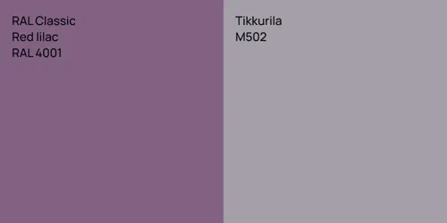 RAL 4001  Red lilac vs M502 