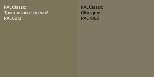 RAL 6013 Тростниково-зелёный vs RAL 7002 Olive grey