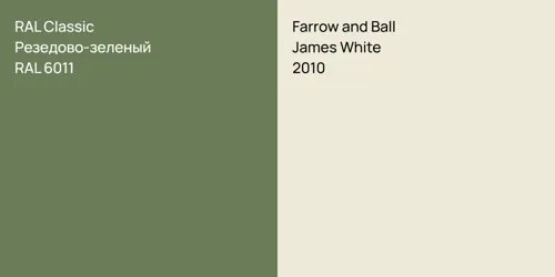 RAL 6011 Резедово-зеленый vs 2010 James White