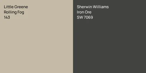 143 Rolling Fog vs SW 7069 Iron Ore