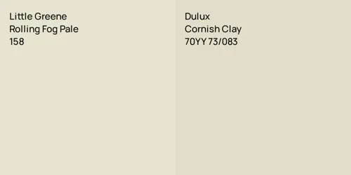 158 Rolling Fog Pale vs 70YY 73/083 Cornish Clay