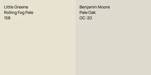 158 Rolling Fog Pale vs OC-20 Pale Oak