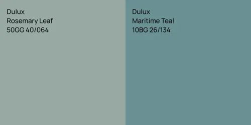 50GG 40/064 Rosemary Leaf vs 10BG 26/134 Maritime Teal