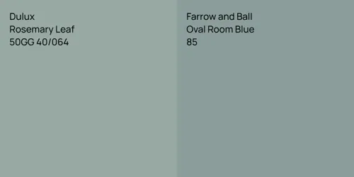 50GG 40/064 Rosemary Leaf vs 85 Oval Room Blue