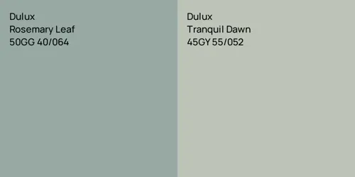 50GG 40/064 Rosemary Leaf vs 45GY 55/052 Tranquil Dawn