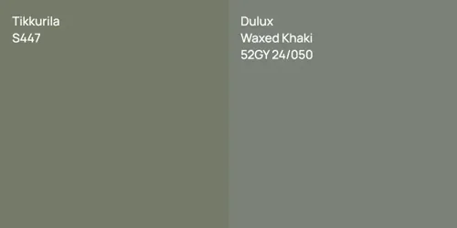 S447 null vs 52GY 24/050 Waxed Khaki