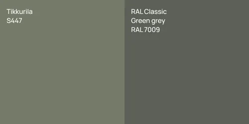 S447 null vs RAL 7009  Green grey