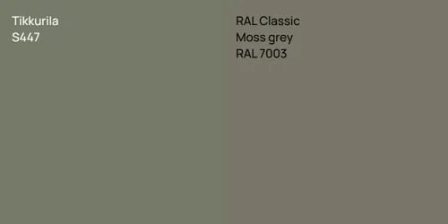 S447 null vs RAL 7003  Moss grey