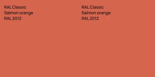 RAL 2012  Salmon orange vs RAL 2012  Salmon orange
