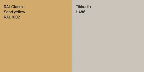 RAL 1002  Sand yellow vs H486 