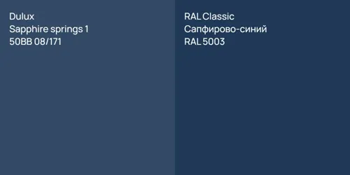 50BB 08/171 Sapphire springs 1 vs RAL 5003 Сапфирово-синий