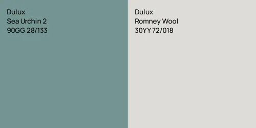 90GG 28/133 Sea Urchin 2 vs 30YY 72/018 Romney Wool